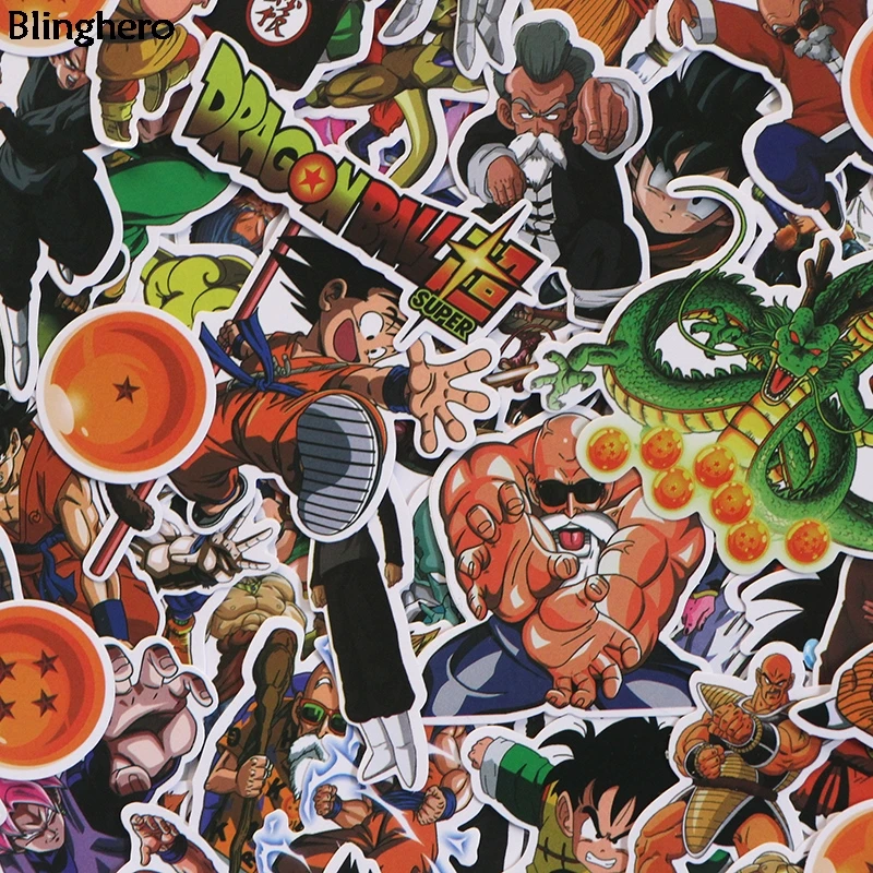 10 компл./лот Blinghero Dragon Ball 56 шт./компл. аниме Стикеры s детские Стикеры s граффити Стикеры s для дневника Стикеры альбом наклейки BH0111