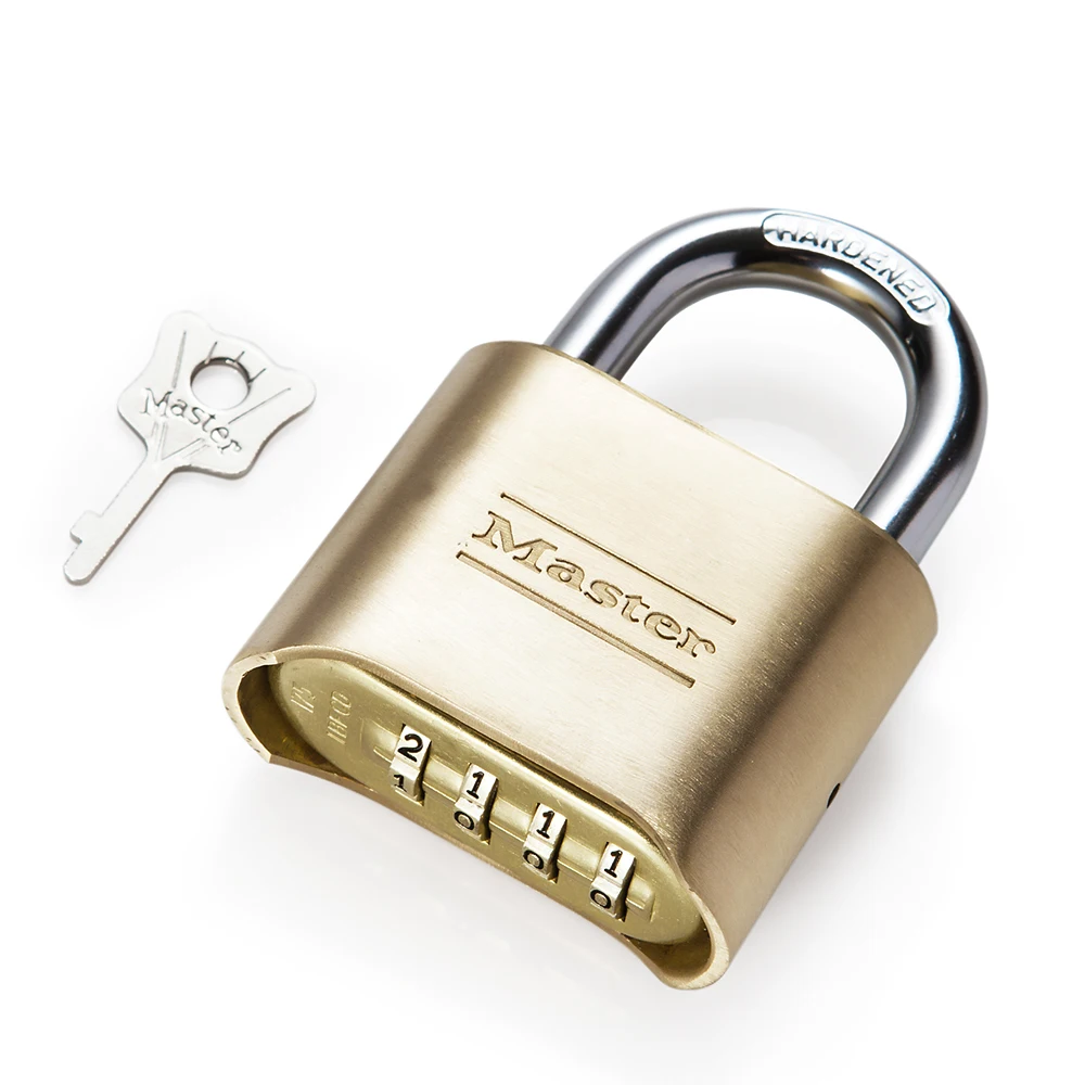 

Anti-theft Padlock Combination Door Lock Solid Brass Padlock Equipped 4 Digits Password for Warehouse Cabinets Storage Locker