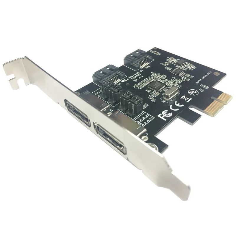 "E ZHOU" EZRC002 PCI-E для SATA карты, ESATA карты, 2 внешних eSATA интерфейсы PCIE для 3,0 SATA карты расширения