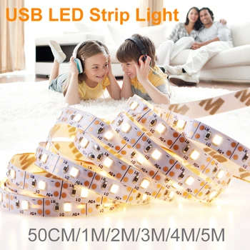 

LED Light Strip USB TV LED Light Tape Ribbon Strip LED Flexible Lamp Wireless Wardrobe Lighting Cabinet Lamp 0.5m 1m 2m 3m 4m 5m