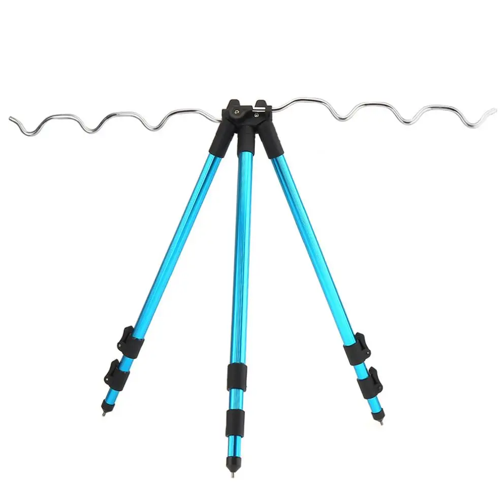 Aluminum Alloy Telescopic 7 Groove Fishing Rods Holder Collapsible Tripod  Stand Sea Fishing Pole Bracket Blue Red Optional - AliExpress