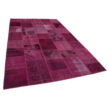 

198x302 Cm Pink Handmade Patchwork Rug-6x10 Ft