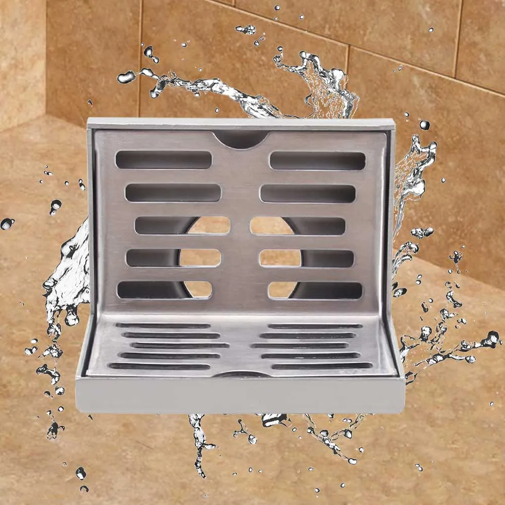 

Solid Non Slip L Shape Anti Odor Same-layer Wall Side Shower Filter Floor Drain Home Hair Residue Isolation Stainless Steel