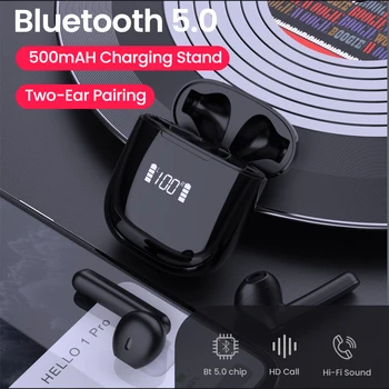 

Bluetooth 5.0 Wireless Earphone With LED Power Display Charger Case Touch Button Earbuds Noise Reduction Sports Headset With Mic