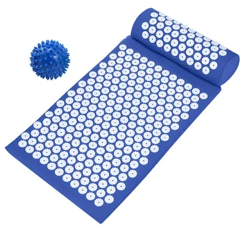 

4 colors Acupressure Mat with Pillow & Ball Set for Relieving Stress Back Neck Pain Health Care Yoga Mat Acupuncture Massage Mat