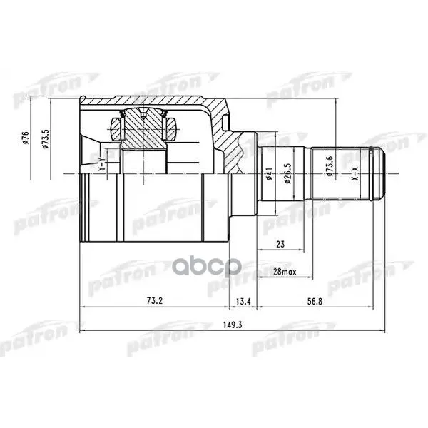 Шрус Внутренний 25x41x22 Hyundai Elantra Hd 06- PATRON арт. PCV1517