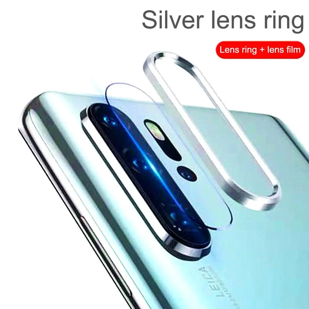 Защита для камеры из закаленного стекла для P30 P30Pro, металлическое заднее кольцо для объектива камеры, защита от царапин, полное покрытие, круг