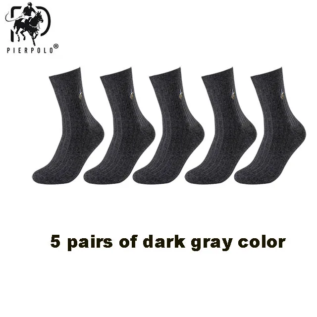 PIER POLO Cotton Sock Warm High Quality Men Dress Socks Calcetines Hombre Socks Business Winter Men gifts size39-44 sokken 5pair