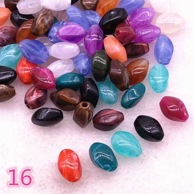 oval shape Acrylic Beads Spacer Loose Beads For Jewelry Making DIY Bracelet
