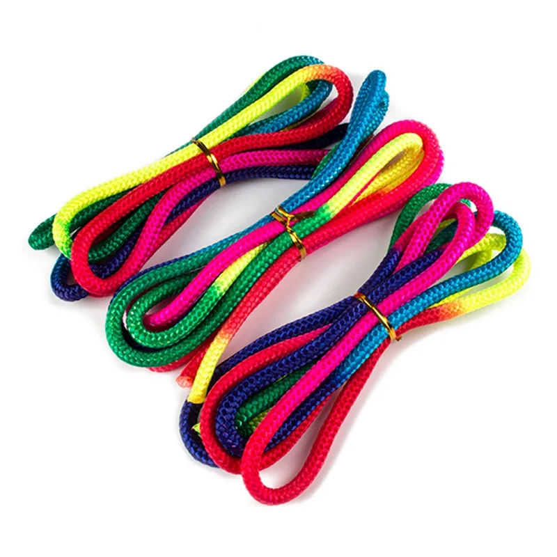 Rainbow color Gradual Change Artistic Gymnastics Rope Training Competition Special Gymnastics Ribbons Professional Sport Rope