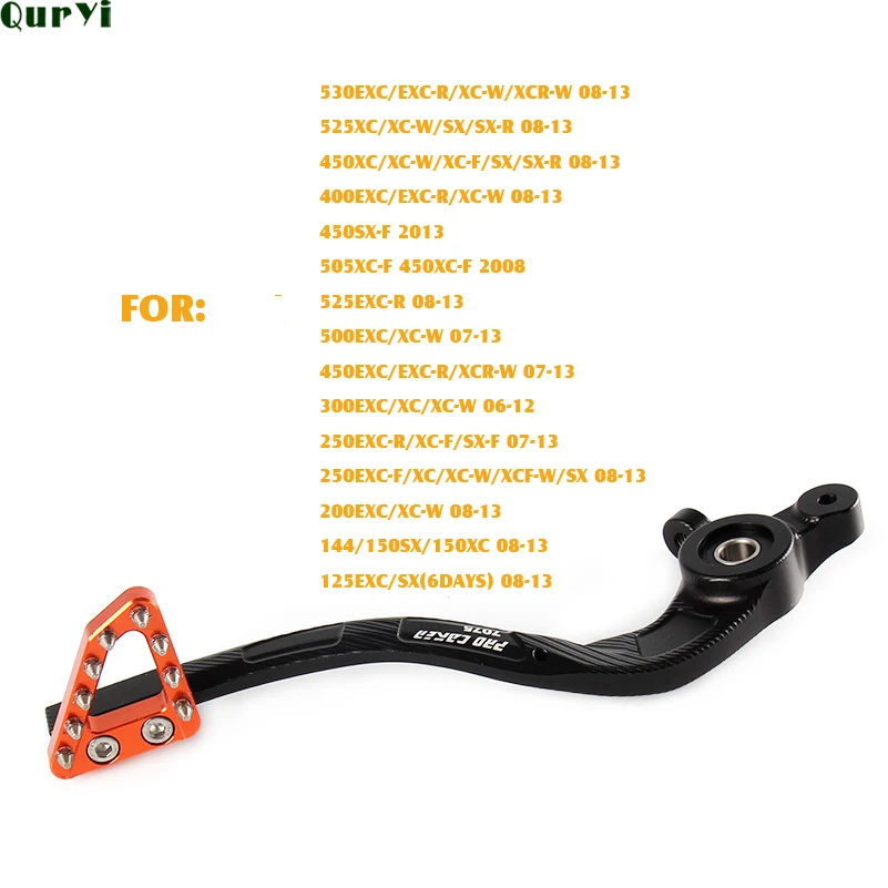 

CNC Billet Rear Brake Pedal For SX SXF EXC 125-530 08-15 Dirt Bike Motocross Free Shipping