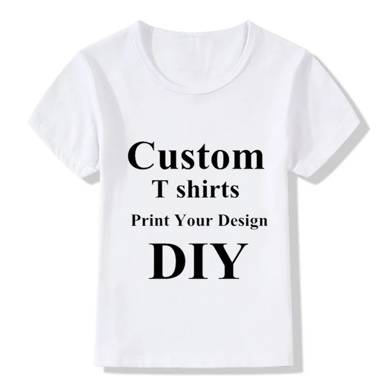2022 Custom Children T Shirt DIY Print Your Design Kids T-Shirts Boys/Girls DIY Tee Shirts Tops Printing, Contact Seller Frist