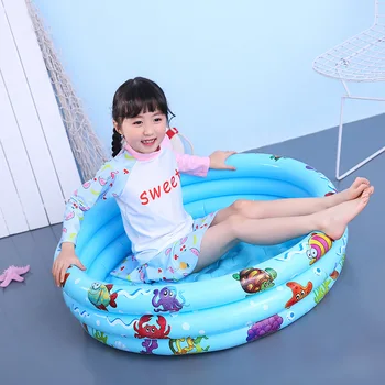 

90*25cm Baby Swimming Pool for 0-3 Years Old Cartoon Inflatable Round PVC Kids Pscina Para Piscine Gonflable Alberca