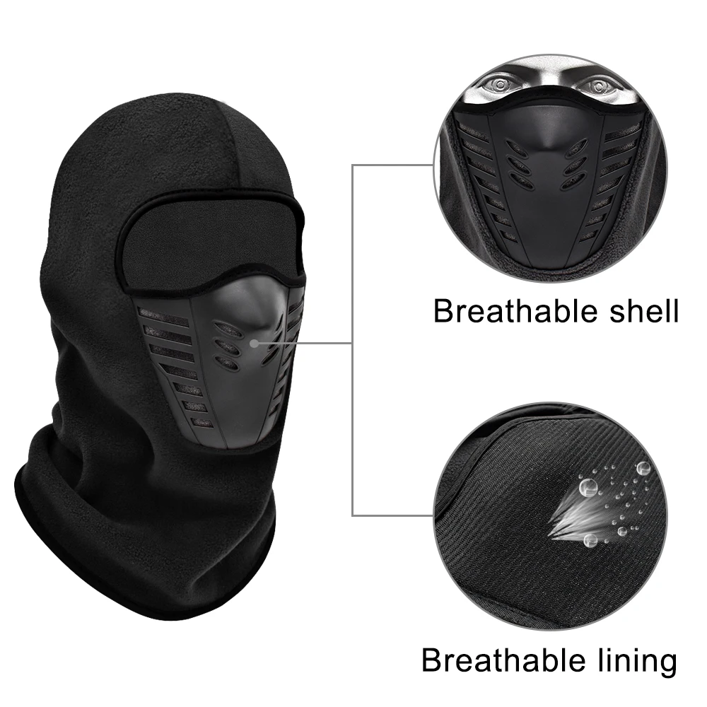 Motorcycle Mask Fleece Thermal Face Mask Keep Warm Moto Riding Balaclava Motorbike Biker Winter Windproof Ski Mask Men Women