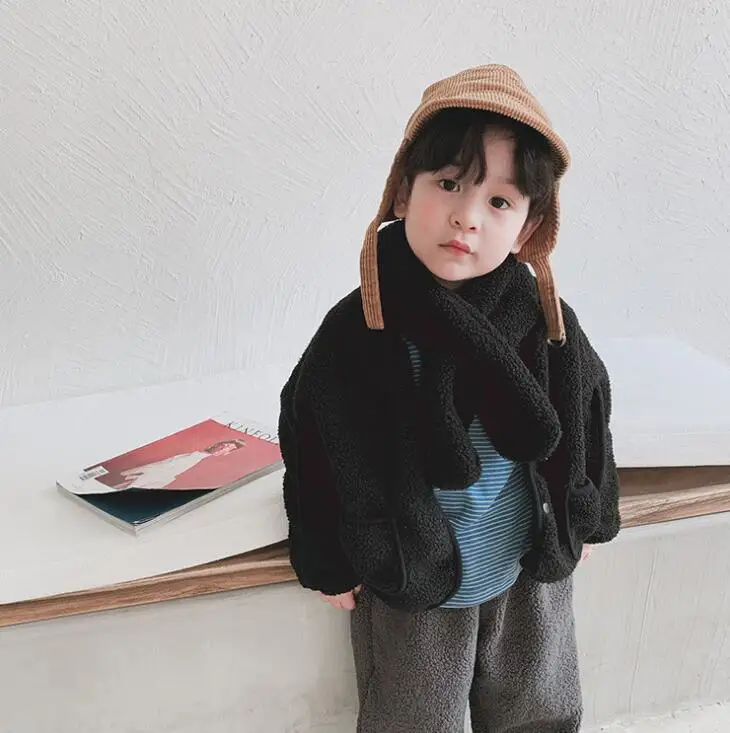 new wholesale boys girls fleece coat thicken winter full sleeve kids jacket 1-6t HH908