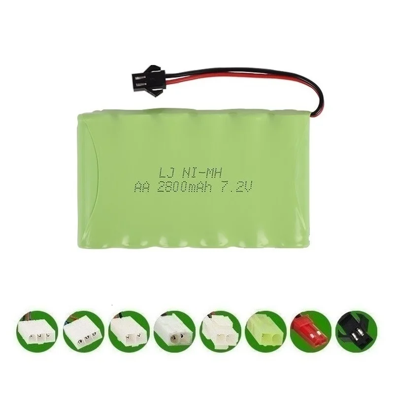 SM Plug) Ni-CD 7,2 в 2800 мАч батарея+ USB зарядное устройство для радиоуправляемых игрушек автомобиль Танк Поезд робот лодки пистолеты AA 7,2 в перезаряжаемый аккумулятор