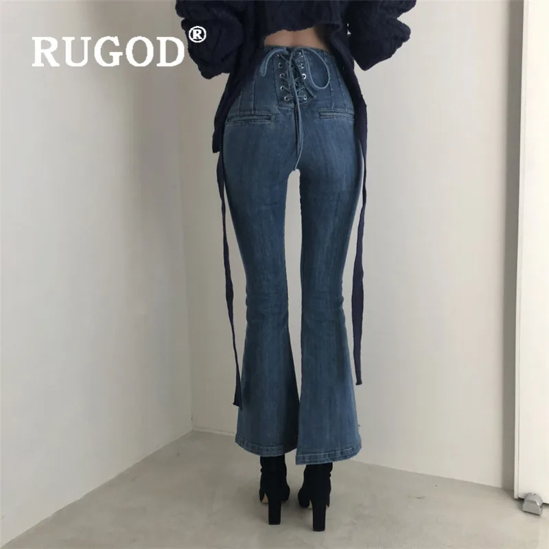 Новинка 2019 женские джинсовые брюки RUGOD с пуговицами узкие джинсы завышенной