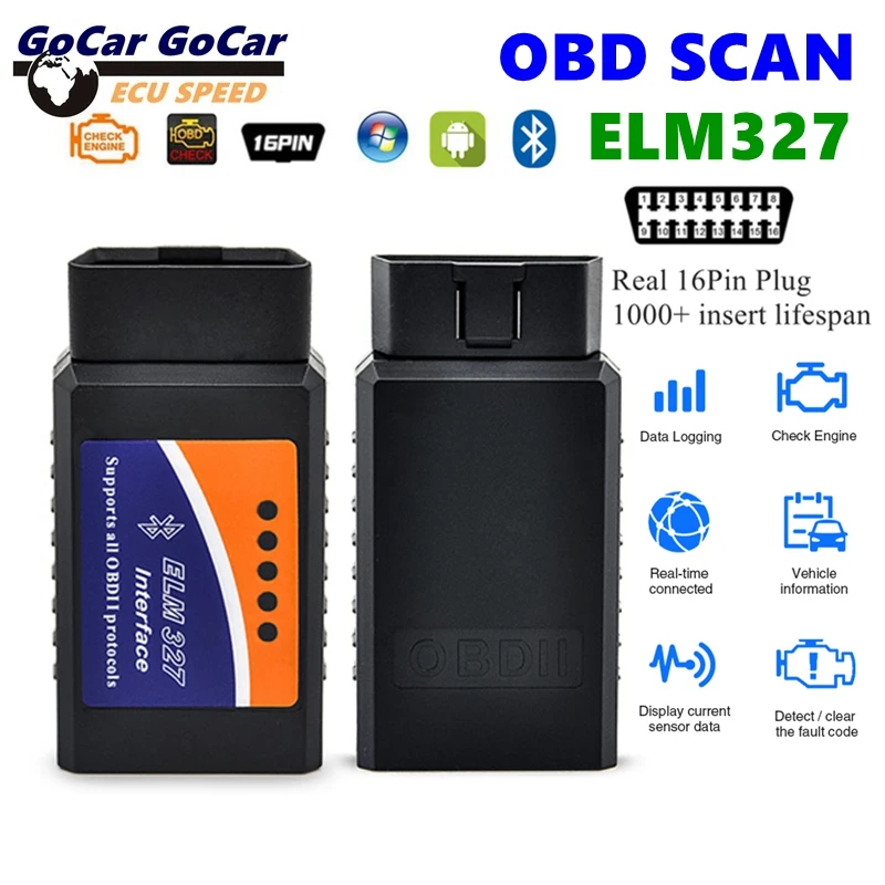Автомобильный считыватель кодов ELM327 Bluetooth 2 0 V2.1 с поддержкой OBD2 Поддержка Android