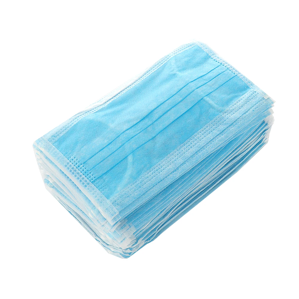 

50 Pcs Face Mask Non-woven Fabrics with Elastic Ear Loop Dustproof Breathable Mouth Nose Covers Protection Random Color