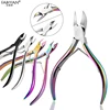 Coupe-ongles en acier inoxydable arc-en-ciel, ciseaux à cuticules, enlève les peaux mortes, coupe-doigt, outils de pédicure ► Photo 3/6