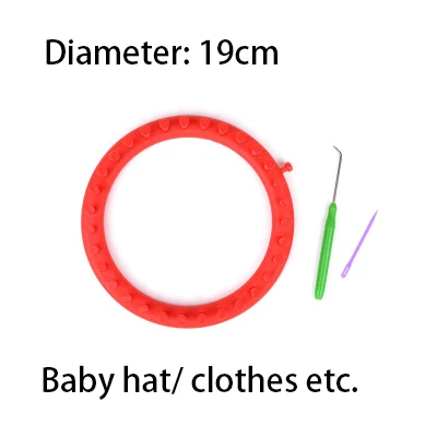 Dia19cm random color 1 Набор Волшебных Инструментов для вязания крючком пластиковые длинные инструменты для ручного вязания шарфов инструменты для вязания крючком - Цвет: Dia19cm random color