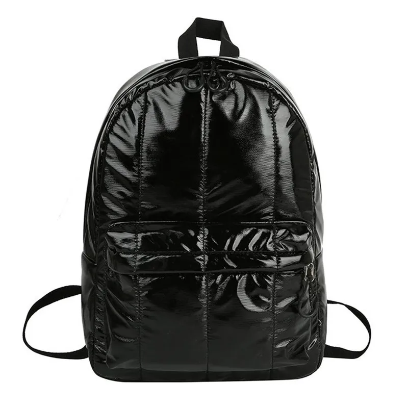 Повседневный модный нейлоновый Блестящий водонепроницаемый рюкзак для мужчин и женщин, легкий спортивный рюкзак, школьная сумка для студентов, новая сумка-пуховик - Цвет: 1