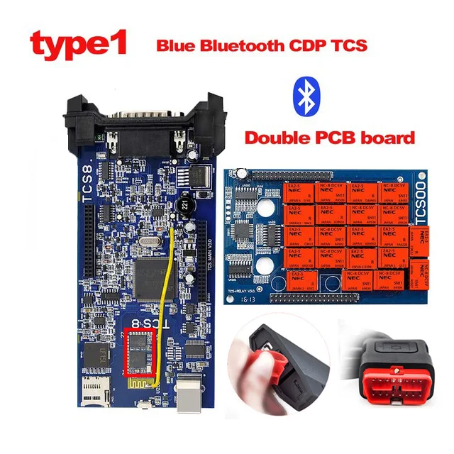OBD Obd2 сканер Vci Tcs Cdp Pro Plus с реле Nec 201503R3 Keygen для Delphi Ds150e Bluetooth автомобиля диагностические инструменты - Цвет: original case BT