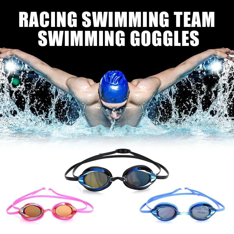 Очки для плавания ming Mirror, 3 цвета, для взрослых, Pc, нагрудный ход, очки для плавания, для плавания, дайвинга, анти-туман, пляжные