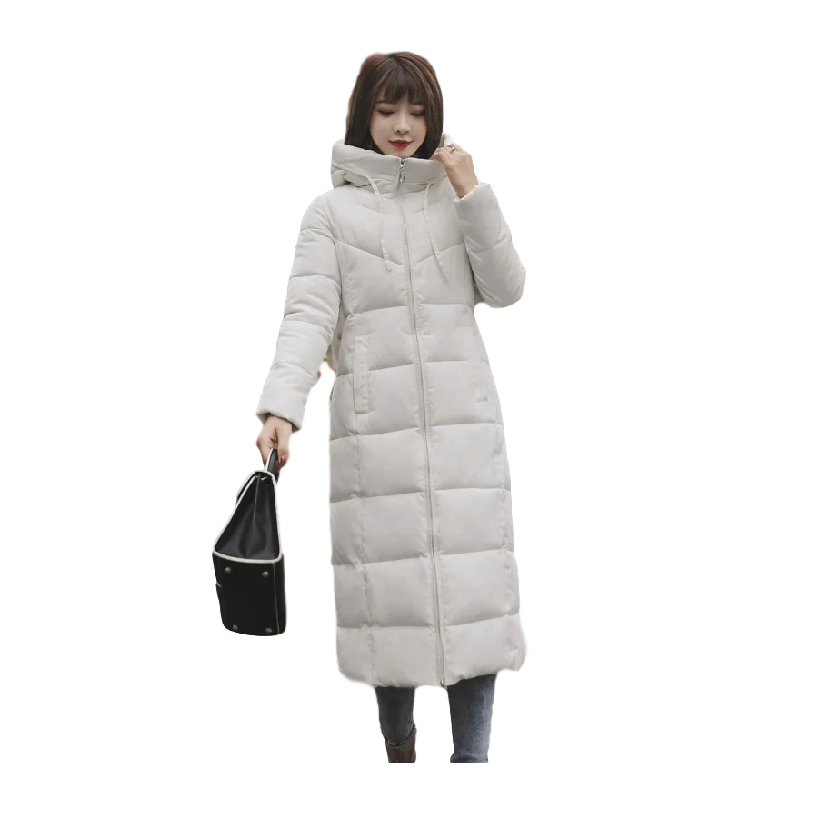 Женский длинный пуховик теплая парка с капюшоном 2020 | Женская одежда