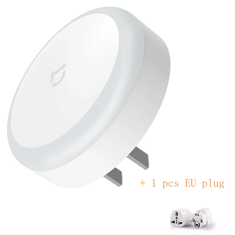 EU plug Xiaomi Mijia светодиодный Ночной светильник с сенсором Сенсорное управление Умный домашний ночник для спальни коридор без синего светильник - Цвет: EU plug
