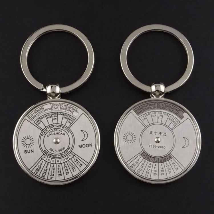 Творческий изысканный Для мужчин Металл китайский перевод брелок-календарь компас Юбилей небольшие подарки настраиваемые, с логотипом