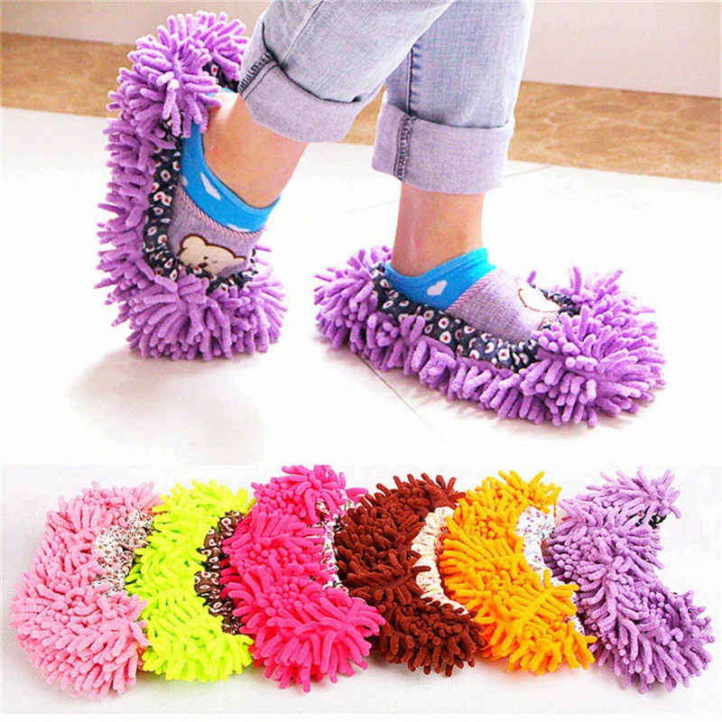 2Ps/Set Lazy Cleaning Cloths Quality Novelty Microfiber Multifunction Detachable Shoes Cover Funny Mop Household Dust Clean Tool