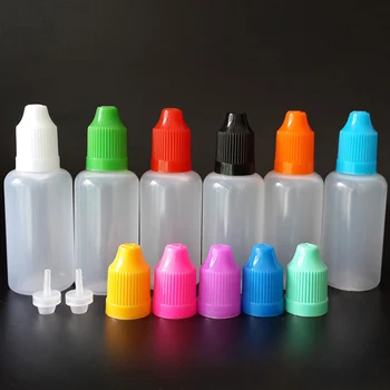 

5pcs 20ml LDPE Plastic Dropper Bottle With Long Tip Empty E liquid Squeeze Bottle with Childproof Cap Lotion Container #07