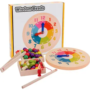 

Magnetic Wooden Fishing Catching Game Toy for Toddlers Kids Birthday Learning Education Toys