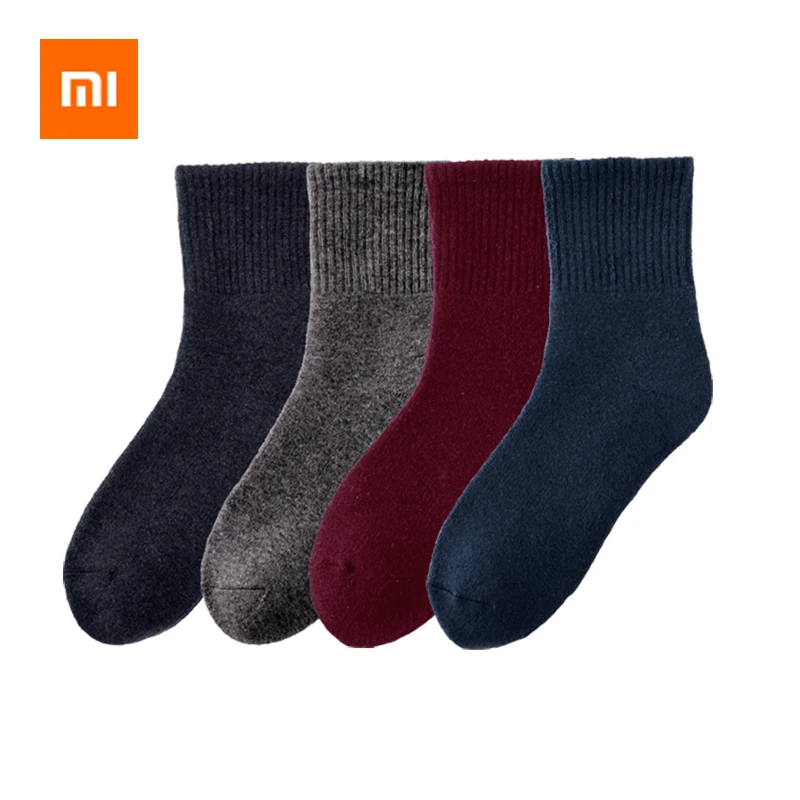 Xiaomi 365, теплые носки из смешанной шерсти для мгновенного хранения тепла, мягкие и теплые, впитывающие влагу, дышащие, средней эластичности