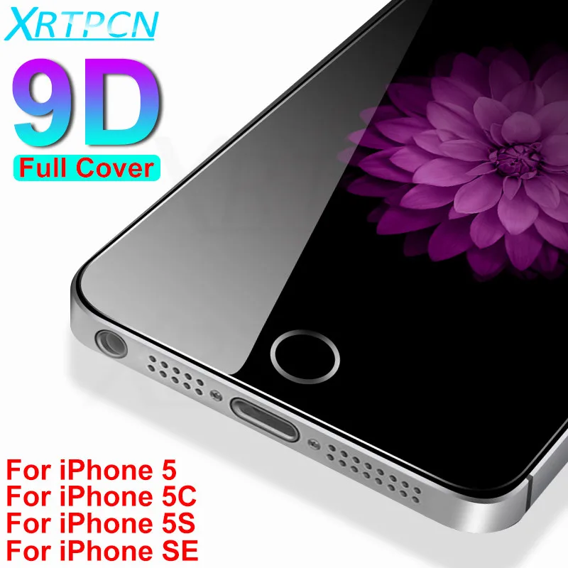 

9D Tempered Glass on the For iPhone 5S SE 5C Screen Protector Safety Protective Glass For Apple iPhone 5S 5 SE Protection Film