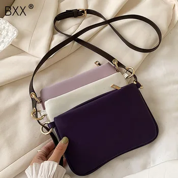 

[BXX] Solid Color Simple Mini PU Leather Crossbody Bags For Women 2020 Summer Fashion Shoulder Bag Ladies Travel Handbags HN028