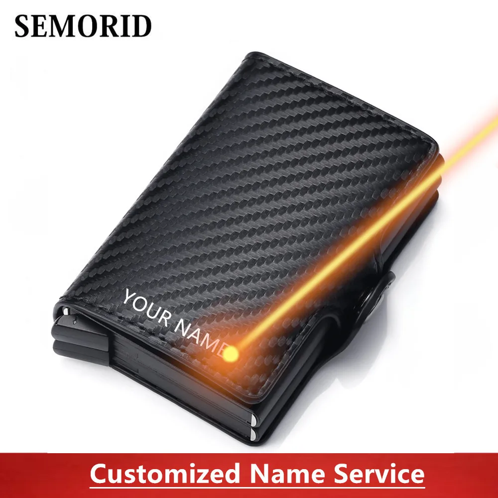 SEMORID 2020 нейтральный металлический барьер RFID кошелек для удостоверения личности