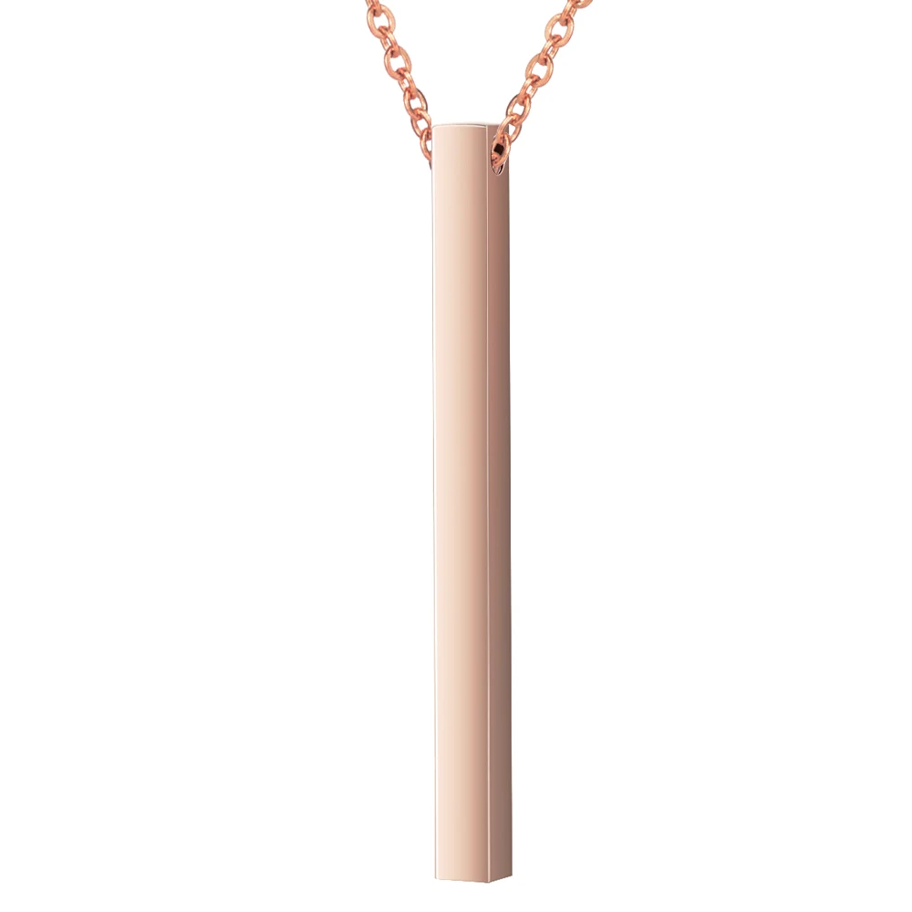 Rose gold bar 4 мм ширина, нержавеющая сталь, настраиваемые, персонализированные, координатные браслеты, лазерная гравировка, регулируемый, открытый, манжета, браслет для путешествий, подарок, SL-161 - Окраска металла: Rose gold bar