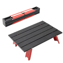 Table de pique nique Portable en alliage d'aluminium, mobilier d'extérieur pliable et pliable, pour Camping, randonnée, voyage