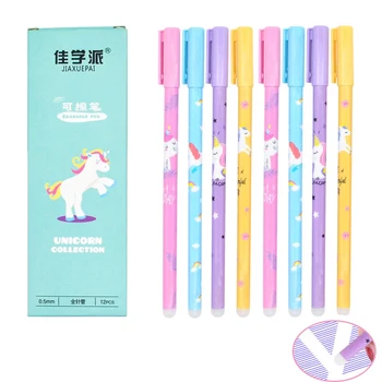 

1Pc Cute Unicorn Erasable Pen Kawaii Fruit Erasable Gel Pen Novelty Washable Magical Pen For Kids Gifts School Office Stationery