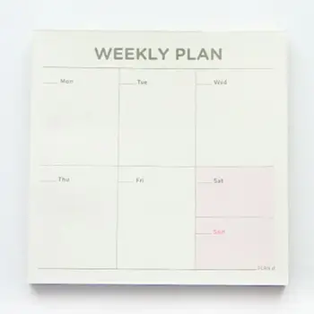 

60 Pages Square shape Weekly Monthly Check List Work Plan Square Paper Notebook Diary Agenda Daybook Home Office School