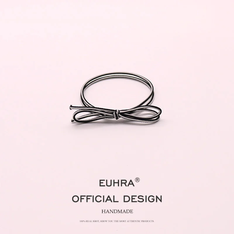 EUHRA, 6 цветов, эластичные резинки для волос, блестящий базовый галстук-бабочка, высокая эластичность, повязка для волос для женщин и девочек, детские аксессуары для волос, резина