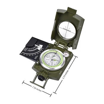 

Mulitifunctional Military Compass for outdoor Camping Hiking with Geological function & Digital measuring slope Equipment