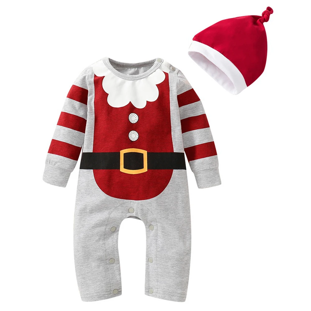 Рождественский комбинезон для новорожденных мальчиков и девочек; комбинезон; костюмы; vestidos; рождественские детские комбинезоны; костюм Санта-Клауса; D20
