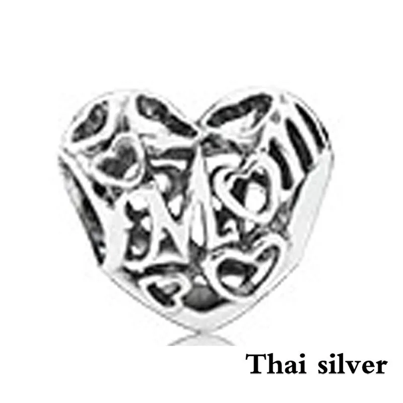NEW Thai Silver Retro Leaves Frog Prince Puppy Love Mother's Day Beaded Charm Limited Edition Collection Factory Wholesale - Цвет: 2