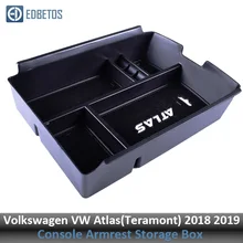 Подлокотник для хранения перчаток для Volkswagen Atlas центральная консоль Органайзер лоток Атлас аксессуары для интерьера вторичный
