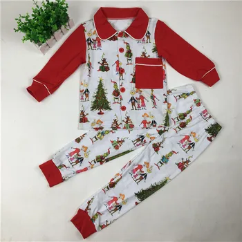

Puresun New Arrival Cartoon Children Pajamas Cotton Christmas Boys Winter Pajamas Clothing For Christmas