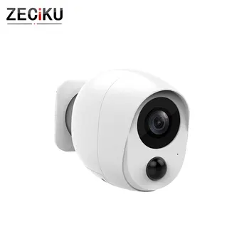 

ZECiKU Outdoor IP Camera 1080p HD Battery WiFi Wireless Surveillance Camera 2MP Home Security PIR Alarm Audio Low Power