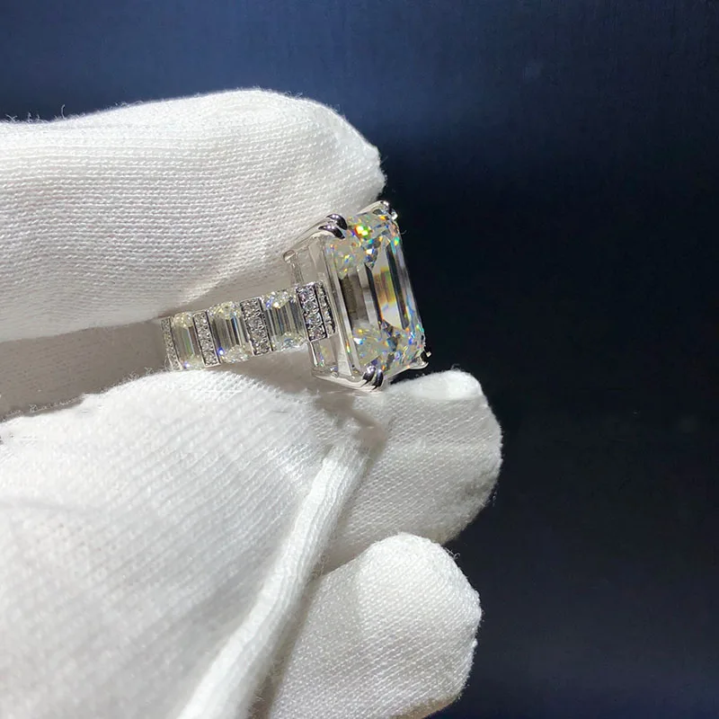 14K Золотое кольцо 3ct D Цвет VVS Moissanite кольцо обручальное кольцо с национальным сертификатом